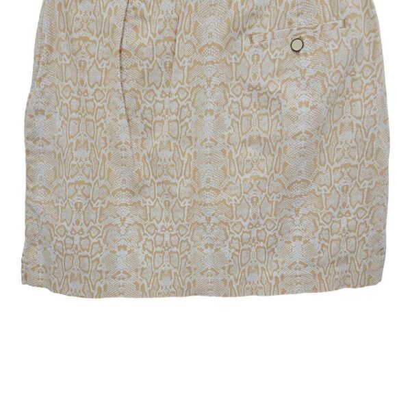 EP Pro Golf Skort 8 Beige Snake Print Skirt Short Lined Stretch Cotton Pockets - Picture 10 of 11